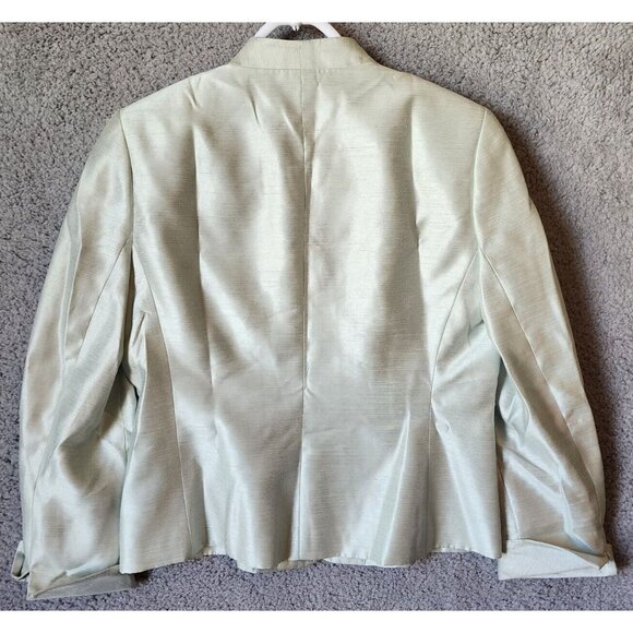 Le Suit Essentials Womens 2 Piece Jacket/Skirt Suit Set Polyester Blend Green 6P - Picture 10 of 16